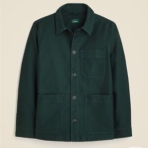 NEW J. Crew Cotton Moleskin Chore Jacket - Small, Dark Green